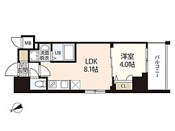 S-RESIDENCE鶴見町altano 1LDKの間取図画像