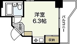 横川アイティービル ワンルームの間取図画像