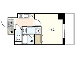 ありがとうヴィラ博丈横川 1Kの間取図画像