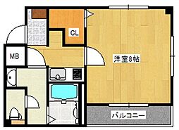 ラージ・ウエスト 1Kの間取図画像