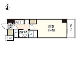 広島市東区光町1丁目マンション 1Kの間取図画像