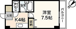 エトワール河地 1Kの間取図画像