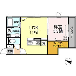 ベネディーレ 1LDKの間取図画像