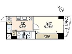MOI府中 1DKの間取図画像