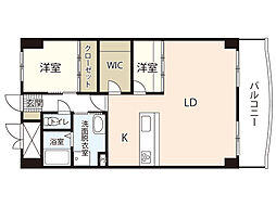 ハイタウン出汐 2LDKの間取図画像