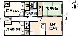 メゾンFS 3LDKの間取図画像