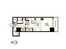 グランマーレ17 ワンルームの間取図画像