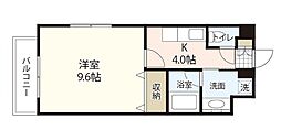 アンフィニ河原町 1Kの間取図画像