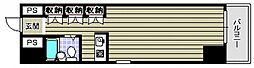 プラスパー東雲 ワンルームの間取図画像