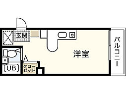 MSビル ワンルームの間取図画像