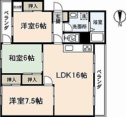 WING海老園 3LDKの間取図画像