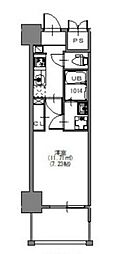 bloom大須賀町 1Kの間取図画像