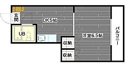 Yビル 1DKの間取図画像