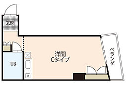 JSビル土橋 ワンルームの間取図画像