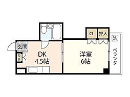 ヴィラ大州通り 1DKの間取図画像
