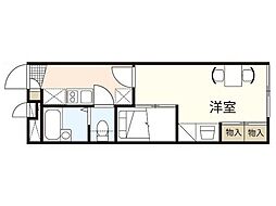 レオパレスプリマヴェーラ 1Kの間取図画像