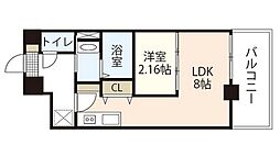 アクシスビル 1LDKの間取図画像