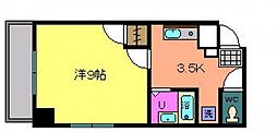 エトワール西村 1Kの間取図画像