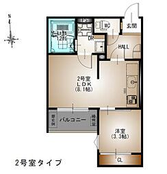 Regalest DS Ujina(レガリスト ディーエス ウジナ) 1LDKの間取図画像