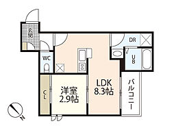 レガリストスマートルーチェ 1LDKの間取図画像