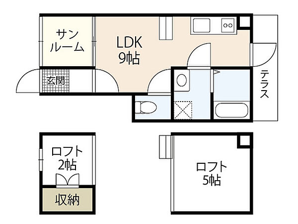 ノーランド三宅 ｜広島県広島市佐伯区三宅4丁目(賃貸アパート1R・1階・28.22㎡)の写真 その2