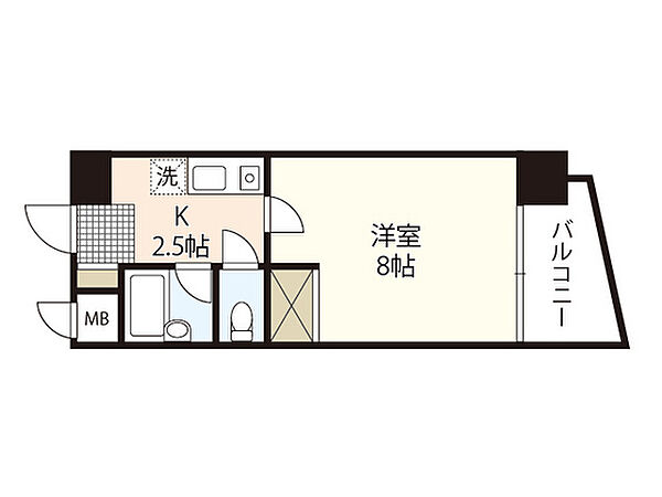 ナカシマビル ｜広島県広島市中区本川町2丁目(賃貸マンション1K・3階・24.07㎡)の写真 その2