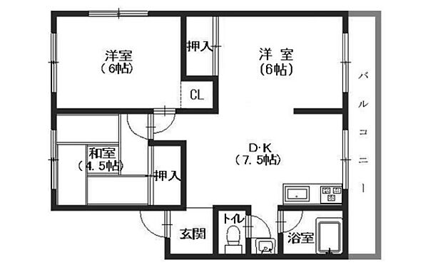 米尾マンション ｜広島県広島市安佐南区八木3丁目(賃貸マンション3DK・2階・50.55㎡)の写真 その2