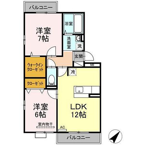 ハイドゥ伴III ｜広島県広島市安佐南区伴中央5丁目(賃貸アパート2LDK・3階・58.37㎡)の写真 その2