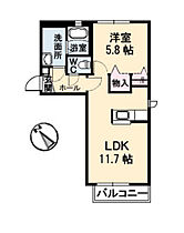 リアージュ　Ａ棟  ｜ 広島県廿日市市地御前1丁目（賃貸アパート1LDK・2階・42.17㎡） その2