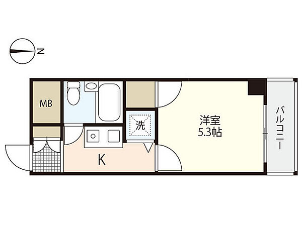 キャステール西川口 ｜広島県広島市中区西川口町(賃貸マンション1K・4階・17.25㎡)の写真 その2