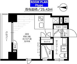 ステージファースト両国アジールコート  ｜ 東京都墨田区両国3丁目（賃貸マンション1R・7階・25.42㎡） その2