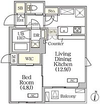 アジールコート方南町テラス 310 ｜ 東京都杉並区堀ノ内2丁目18（賃貸マンション1LDK・3階・40.98㎡） その2