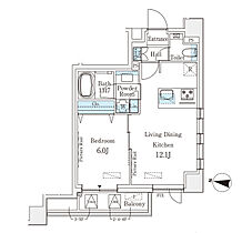 レフィールオーブ麻布仙台坂  ｜ 東京都港区南麻布1丁目6-12(地番)（賃貸マンション1LDK・2階・41.30㎡） その2