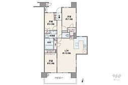 プラウド藤が丘センターマークス 3LDKの間取図画像