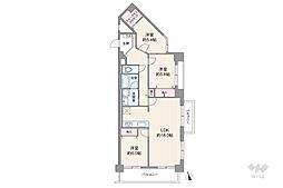 三旺マンション藤ケ丘東 3LDKの間取図画像