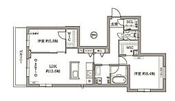 シグネチャー07 2LDKの間取図画像