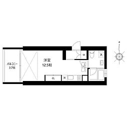 栖倭館 ワンルームの間取図画像