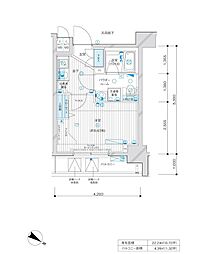 MAINSTAGE川崎6エグザ 1Kの間取図画像