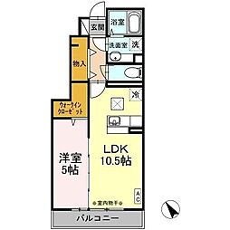 Cielmanoir 1LDKの間取図画像