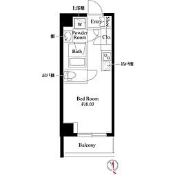 グリシーナ横浜桜木町 ワンルームの間取図画像