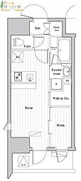 ARKMARK大森町ASYLCOURT 1DKの間取図画像