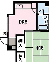 スターハイツ 1DKの間取図画像