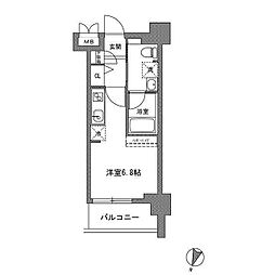 TLRレジデンス川崎大師 ワンルームの間取図画像