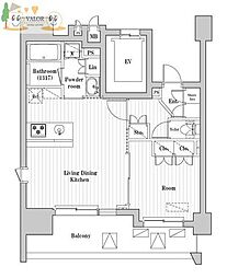 ARKMARK大森町ASYLCOURT 1LDKの間取図画像