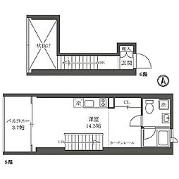 栖倭館 ワンルームの間取図画像