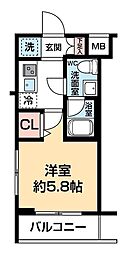 ARCOBALENO KAWASAKI WEST 1Kの間取図画像