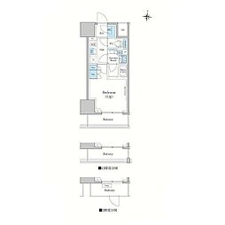 スタイリオ蒲田WEST 1Kの間取図画像