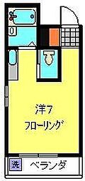 中野2号ビル ワンルームの間取図画像