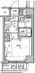 ハーモニーレジデンス大森ウエスト 1Kの間取図画像