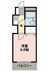クレッセントワタナベ 1Kの間取図画像